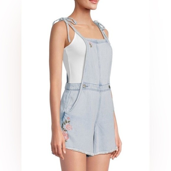 NWT DRIFTWOOD Raphy Shortall Floral Embroidered 100% cotton Overall. Size Medium - Picture 2 of 7